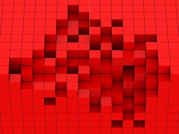 3d ilustración de cubos rojos — Foto de Stock