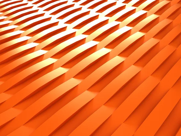 Фон оранжевых трехмерных волн — стоковое фото