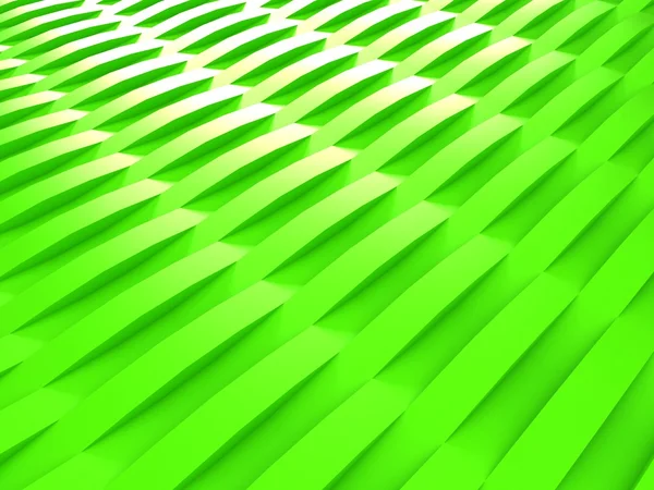 Fundo de verde 3d ondas abstratas — Fotografia de Stock