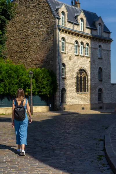 Paseo Turístico Por Calles Adoquinadas París Francia —  Fotos de Stock