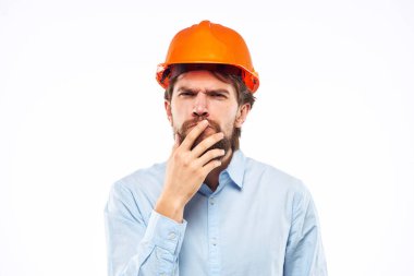 Neşeli duygusal işçi endüstrisi inşaat yaşam biçimi manzaralı