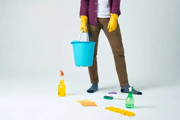 Cleaner cleaning supplies housework lifestyle service Professional — Stock Photo, Image