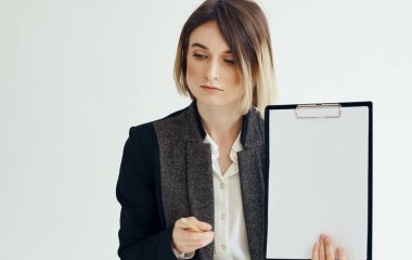 business woman döküman ofis finans müdürü iş