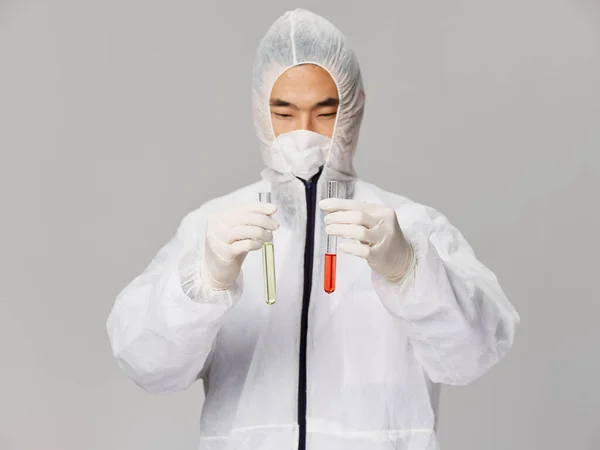 male laboratory technician practicing medicine research pandemic educator