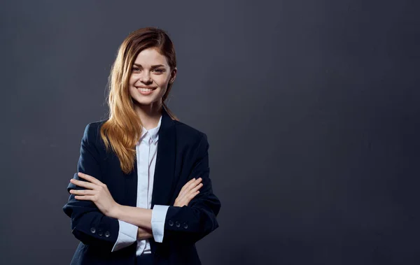 Pretty Business Woman in a Professional Office Manager Suit Official — Stock fotografie