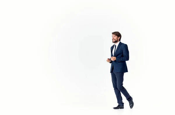 Hombre de negocios traje clásico chaqueta pantalones modelo — Foto de Stock