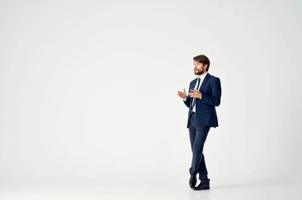 Бізнесмен класичний костюм блейзер штани модель — стокове фото