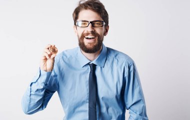 duygusal iş adamı kripto para birimi bitcoin ekonomi finans ve teknoloji