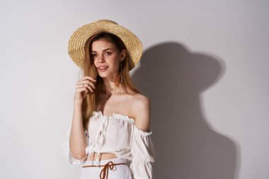 Zarif kadın cazibesi çekici stüdyo ışığı arka planı