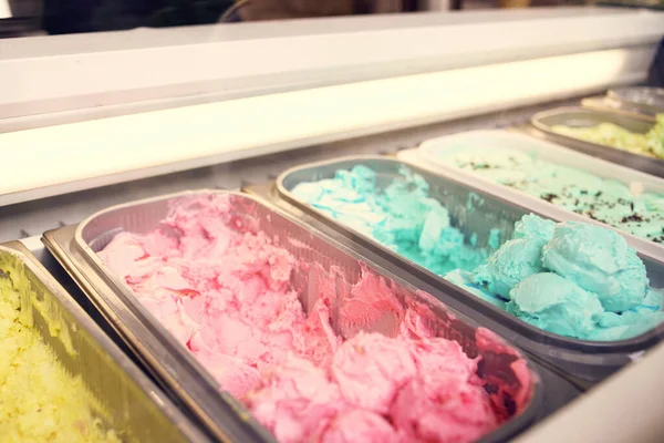 Ice cream shop multicolored food summer street shop