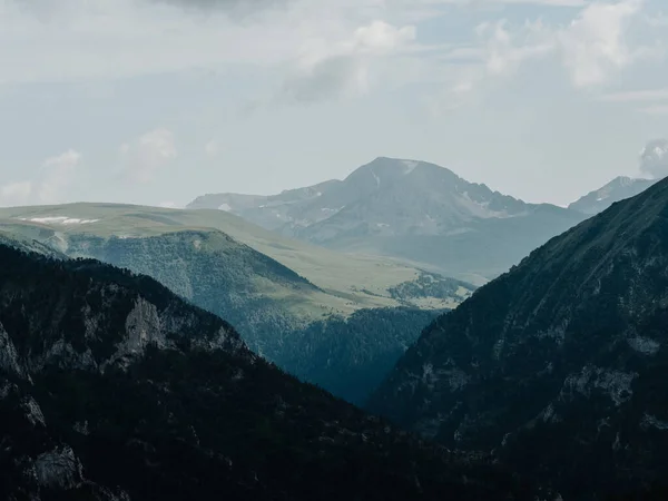 Landschaft Hochgebirge Nebelschwaden Natur frische Luft — Stockfoto
