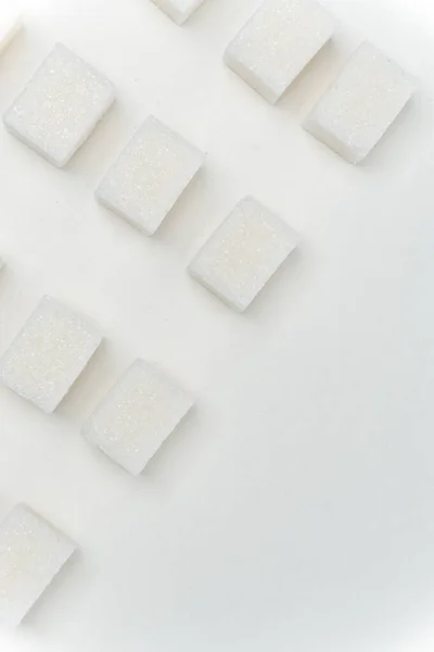 Сахар кубики глюкозы ингредиент калорий энергии световой фон — стоковое фото
