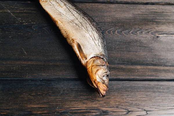 Dried fish on a wooden table food beer snack — Stock Photo, Image