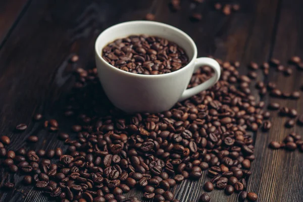 Kawa ziarna filiżanka aromat rano napój Arabica — Zdjęcie stockowe
