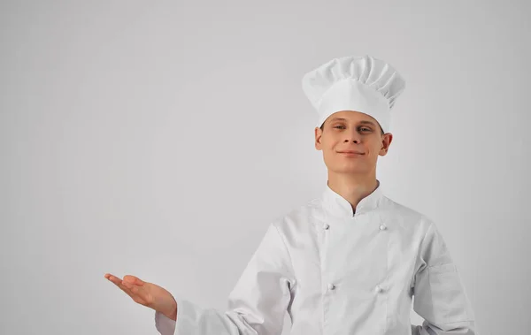 Chef professionale stoviglie preparazione cibo servizio ristorante — Foto Stock