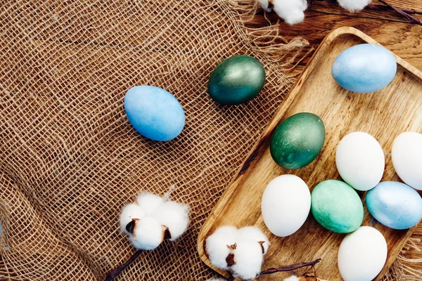 木板彩蛋装饰节日传统特写 — 图库照片