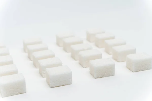Geraffineerde suiker gespreide glucose ingrediënt calorieën lichte achtergrond — Stockfoto