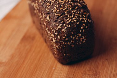 Çavdar ekmeği ev yapımı ahşap ahşap pişirme