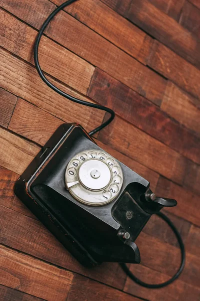 Telefoon communicatie klassieke stijl technologie top view — Stockfoto