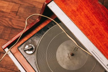 Retro gramofon kayıtları turntable antika nostalji