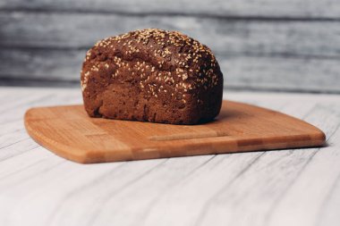 Çavdar ekmeği ev yapımı ahşap ahşap pişirme