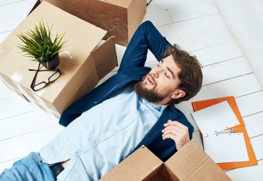 İşadamı locası. Yeni ofis işleri. Profesyonel.