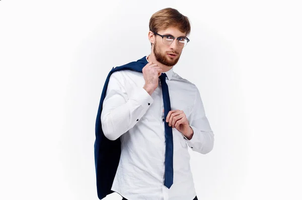 Zakenman in trendy kleding stropdas shirt klassiek model — Stockfoto