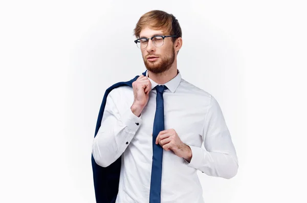 Geschäftsmann in modischer Kleidung Krawatte Hemd klassisches Modell — Stockfoto