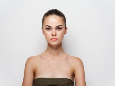 Temiz cilt kozmetolojisi kadın saç modeli