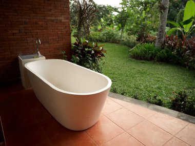 bathroom design in harmony with nature faucet landscape fresh air