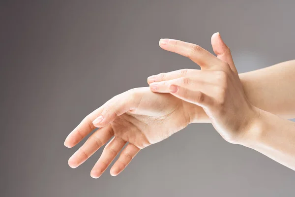 Female hands massage skin care health close up — Stock Photo, Image