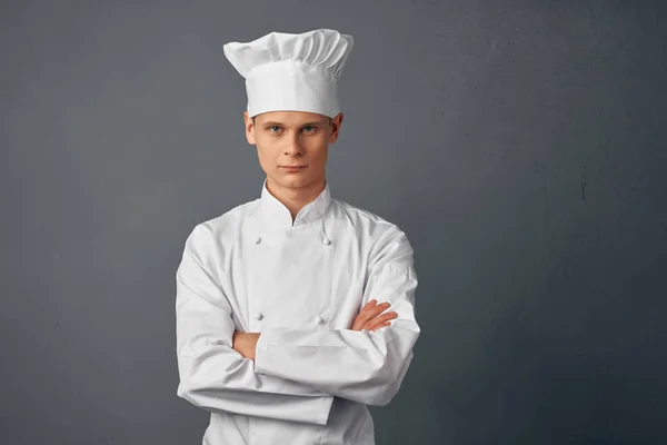 Manlig kock gourmet restaurang professionellt arbete — Stockfoto