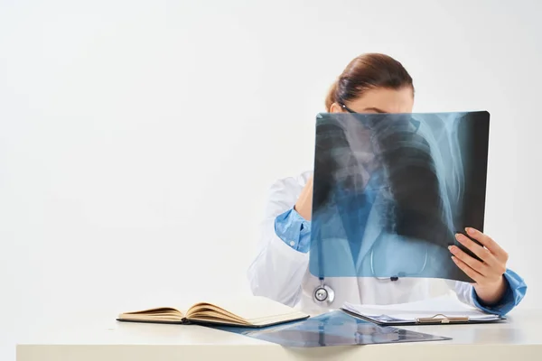 female doctor medicine diagnostics research x-ray