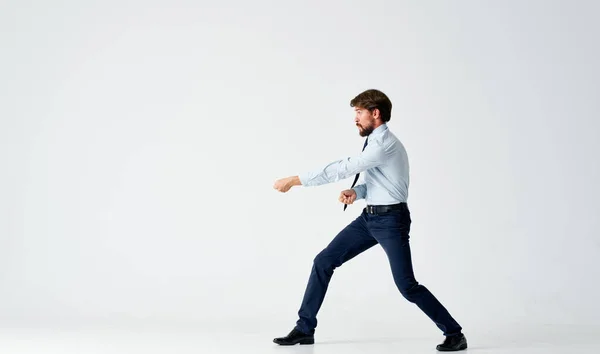 Homem de negócios escritório gerente de trabalho emoções escritório — Fotografia de Stock