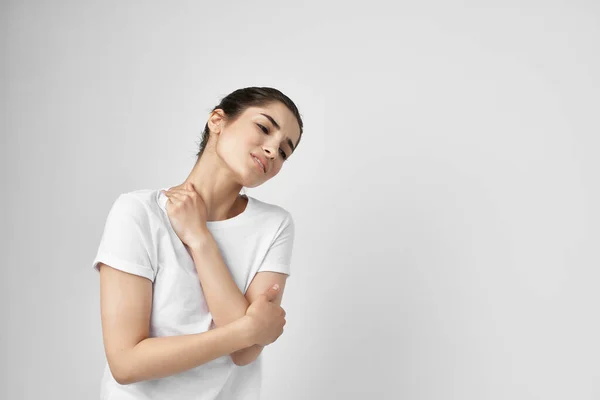 Emotivo infelice donna grandi problemi trattamento — Foto Stock