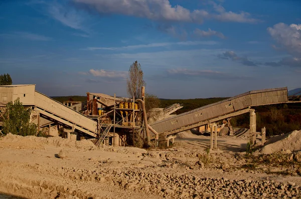 Промышленное строительство песчаной промышленности — стоковое фото