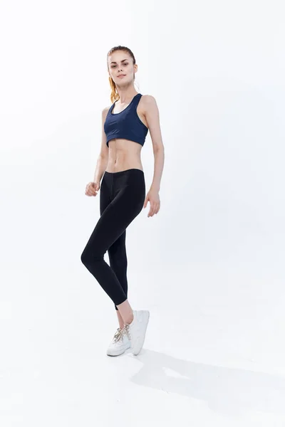 Atlético mujer delgado figura energía cardio activo deporte —  Fotos de Stock