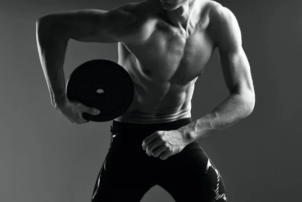 Sports Man Doing Workout Exercise — Stock Photo, Image