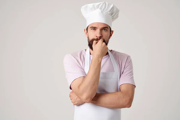 Emotionales Männerkochdenken Hochwertiges Foto — Stockfoto