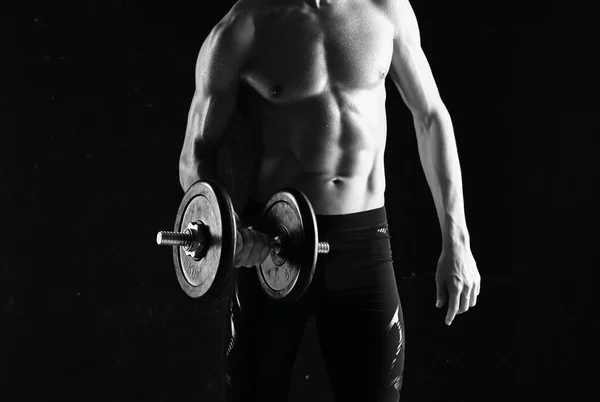 Sportlich Mann Übung Motivation posiert Lebensstil — Stockfoto