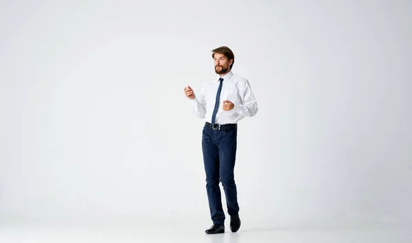 Homem Negócios Com Gravata Posando Foto Alta Qualidade — Fotografia de Stock