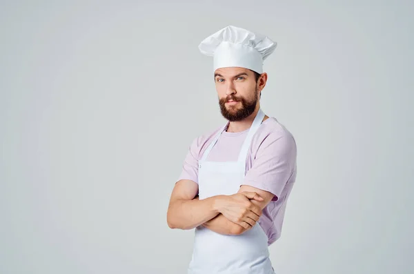 Chef Masculino Profissional Uniforme Foto Alta Qualidade — Fotografia de Stock
