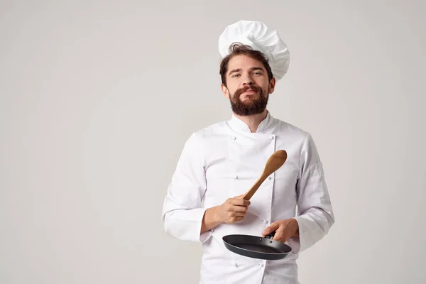 Cheerful Chef Masculino Cozinha — Fotografia de Stock