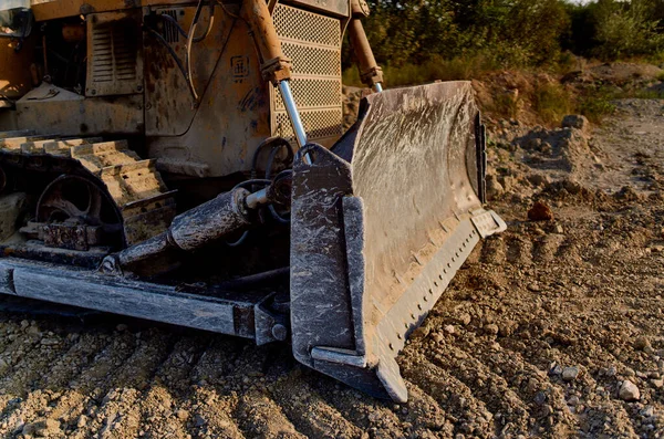 Excavator work construction geology machine transportation — Stock Photo, Image