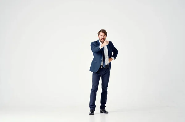 A man in a jacket and tie manager Professional office Studio — Stock Photo, Image