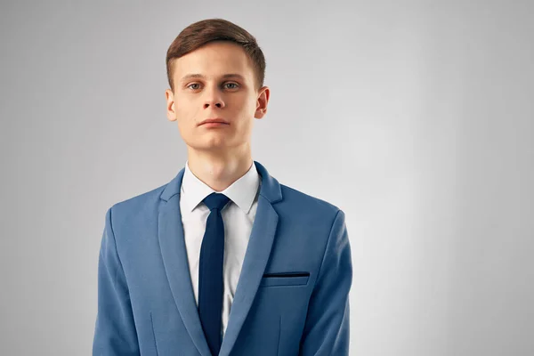 smiling man in suit work office manager