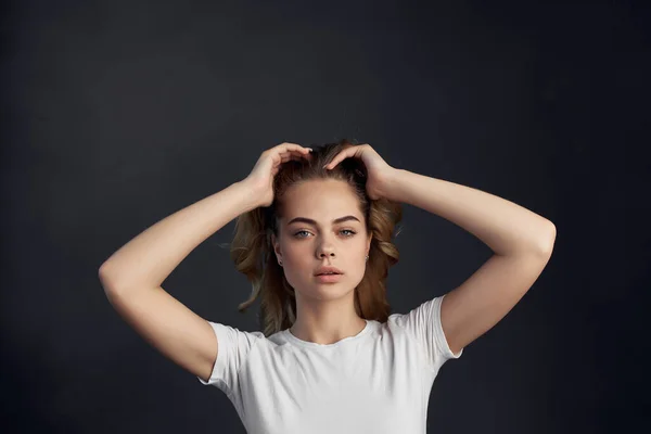 Schöne Frau attraktives Aussehen beschnitten Ansicht — Stockfoto