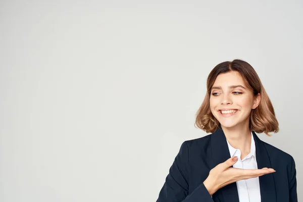 Business woman manager irodai munka szakmai fény háttér — Stock Fotó