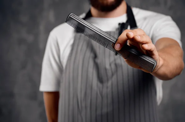 Peluquería delantales herramienta de trabajo barbería — Foto de Stock