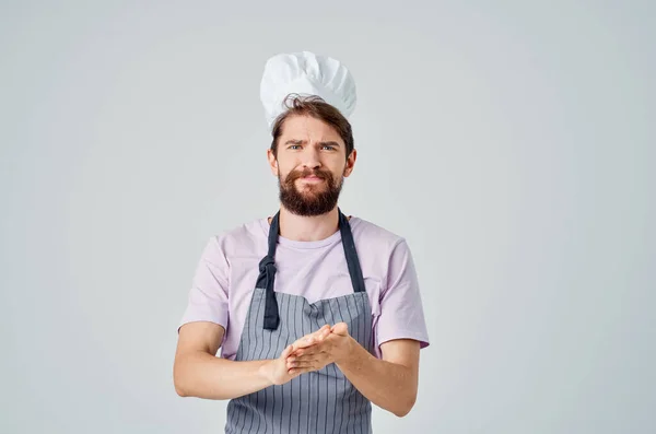 Muž Kuchařské Uniformě Kvalitní Fotografie — Stock fotografie